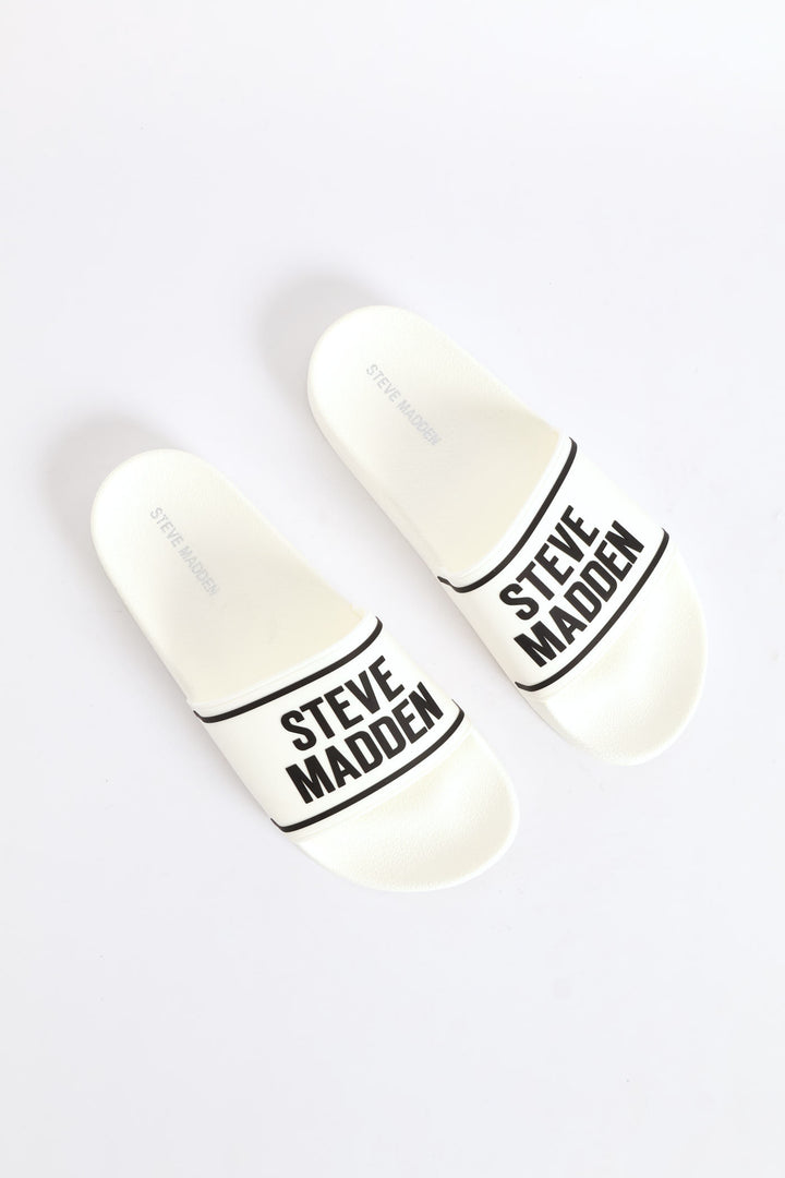 Surfer Logo Slide - White/Black