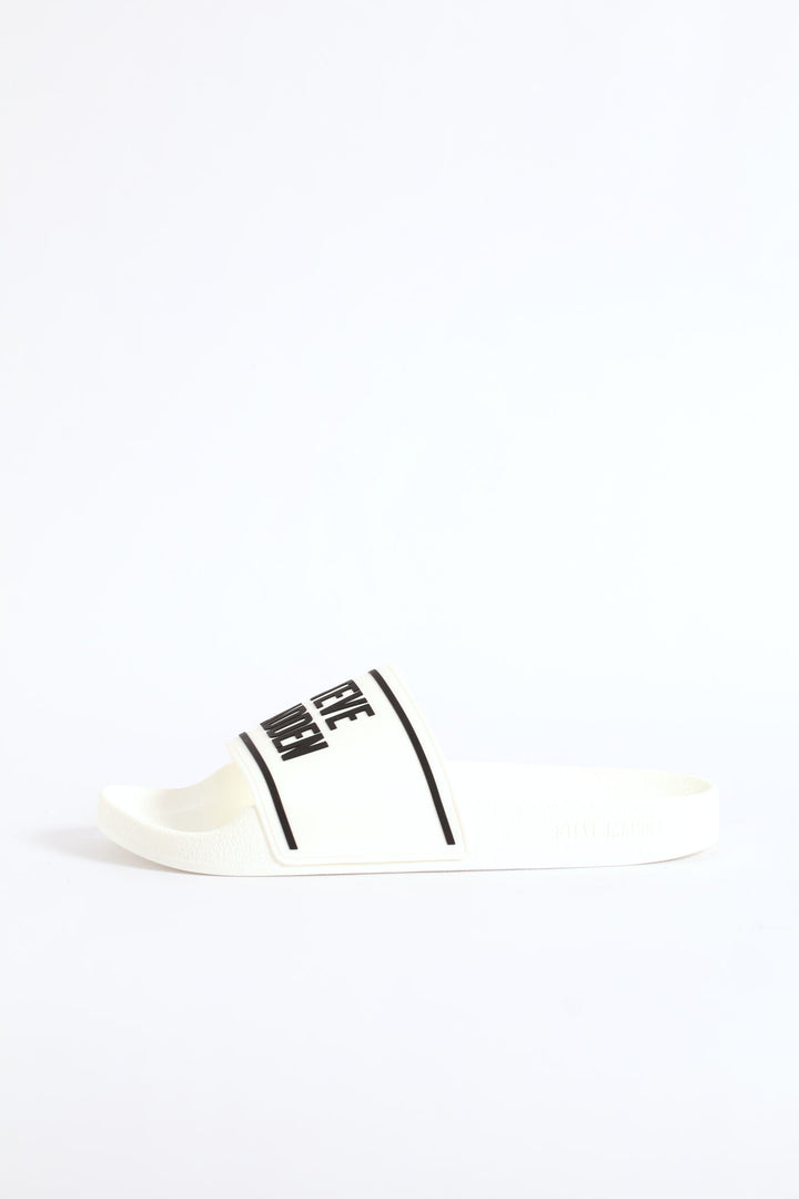 Surfer Logo Slide - White/Black