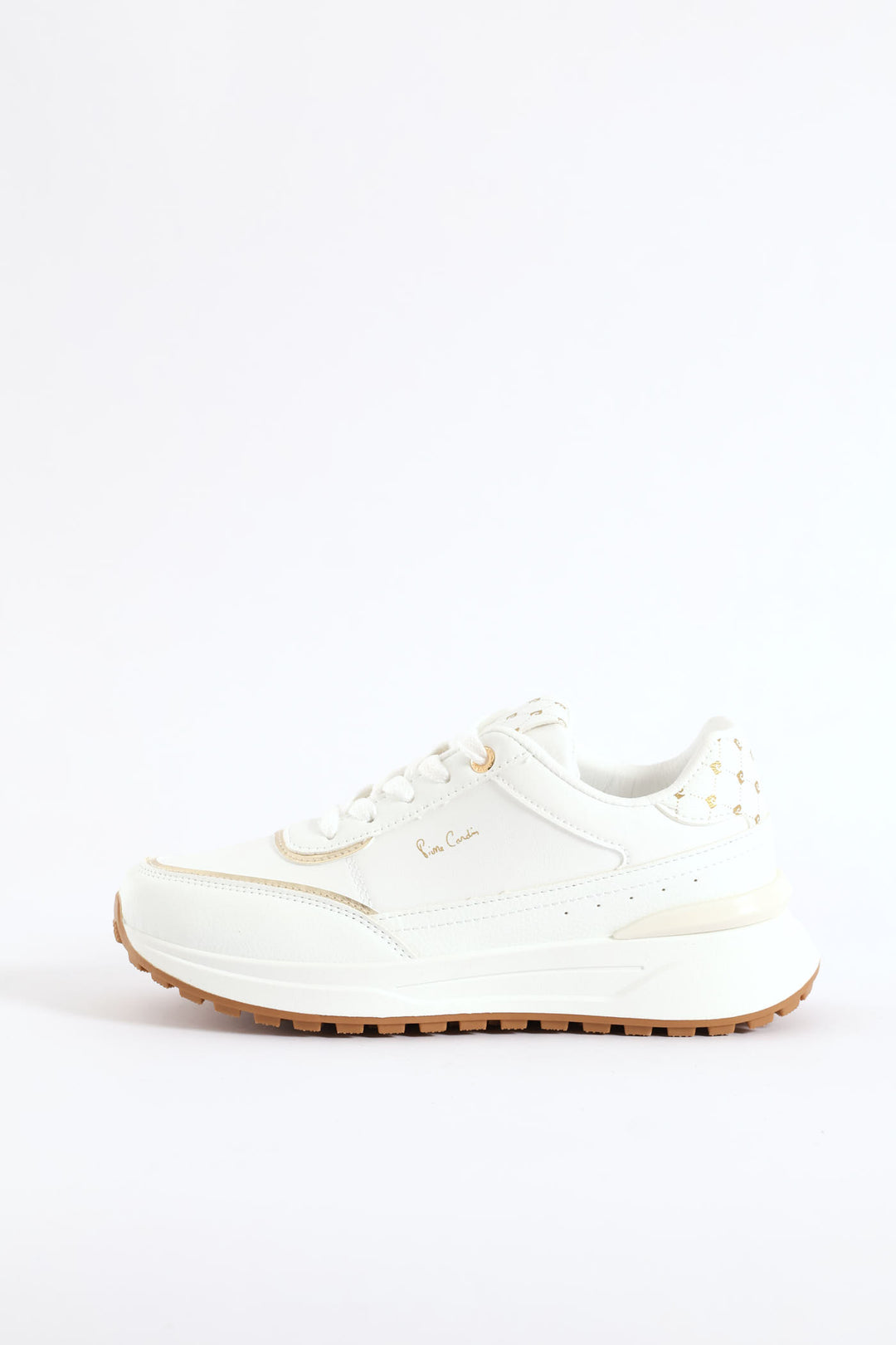 Gold Trim Sneaker - White