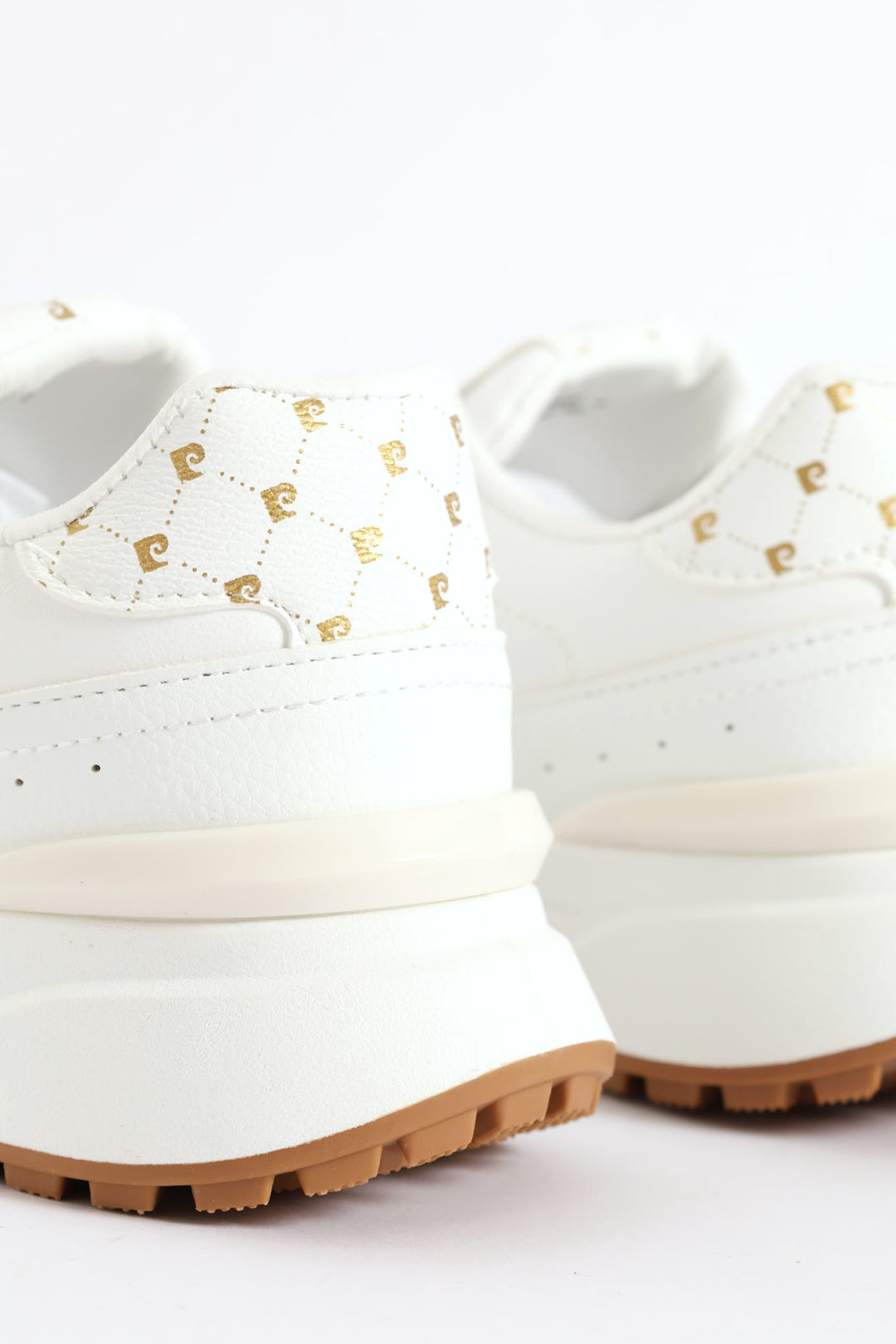 Gold Trim Sneaker - White