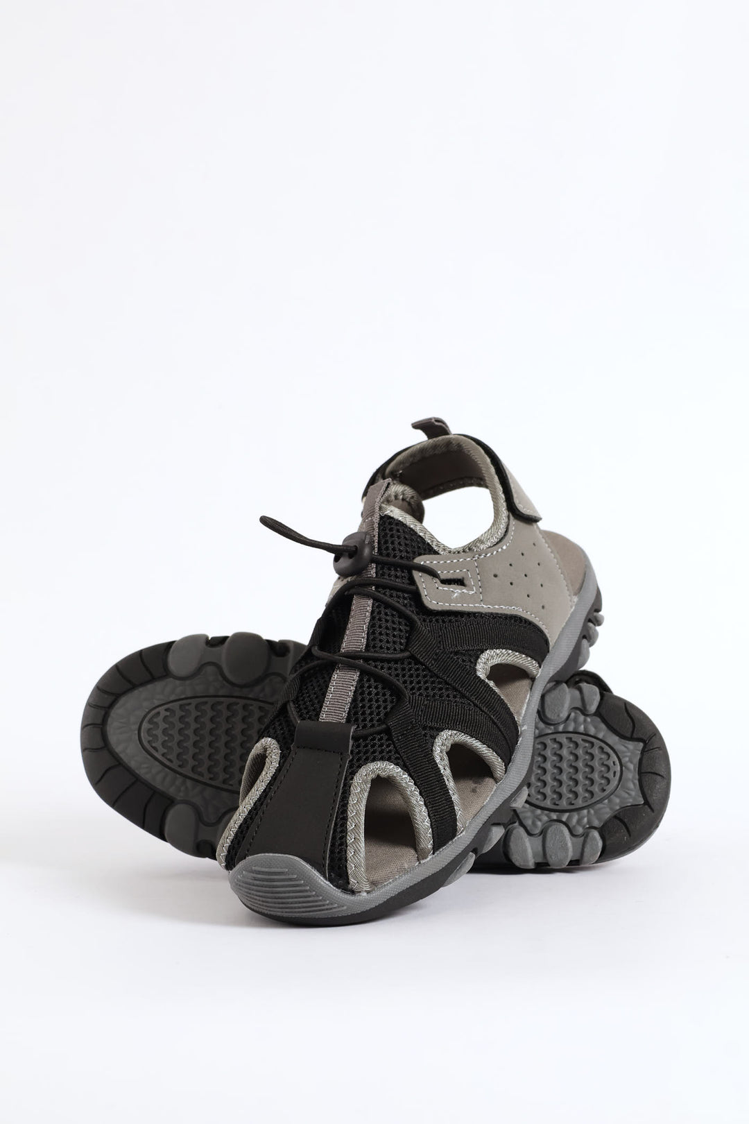 Boys Closed Toe Adventure Sandal - Black/Grey