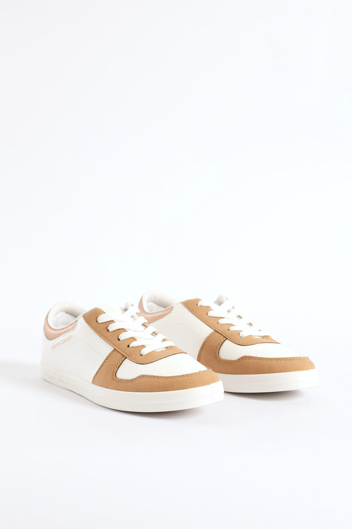 Colour Block Sneaker - White/Beige