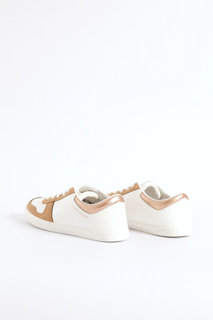 Colour Block Sneaker - White/Beige