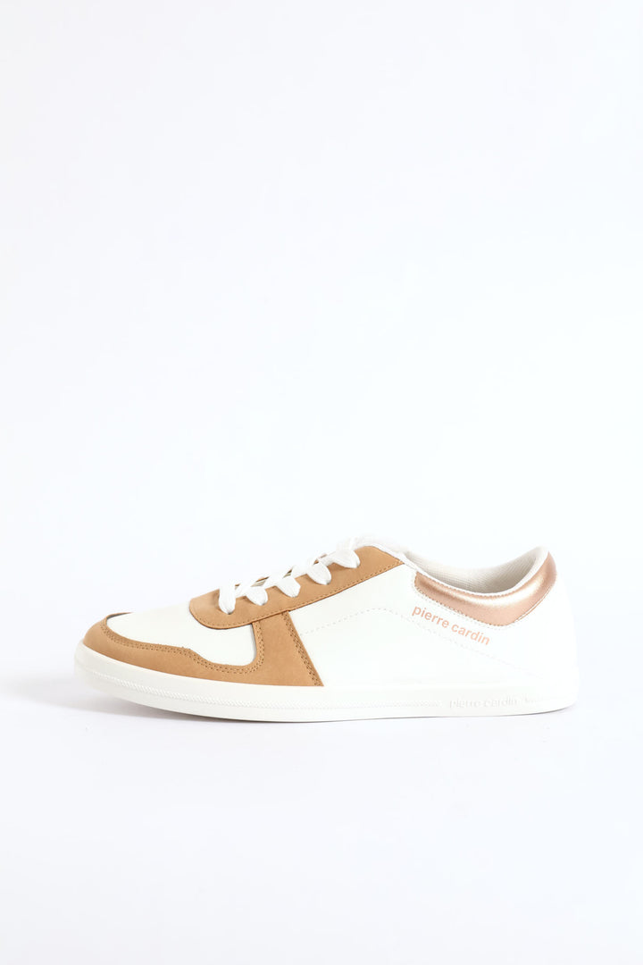Colour Block Sneaker - White/Beige