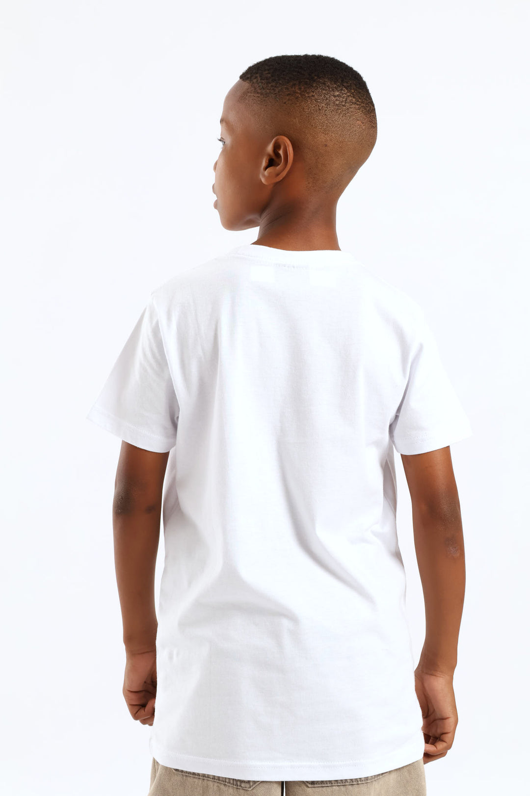 Boys Basketball Print T-Shirt - White
