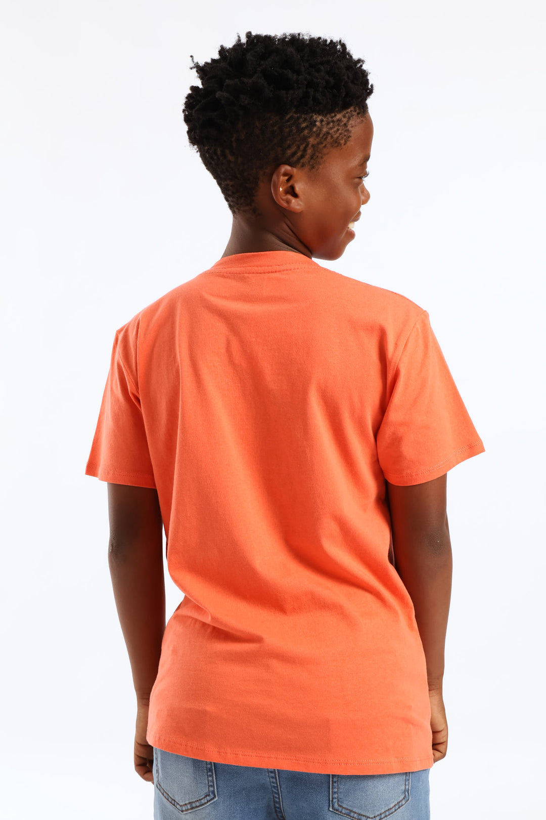 Boys Soccer Print T-Shirt - Coral