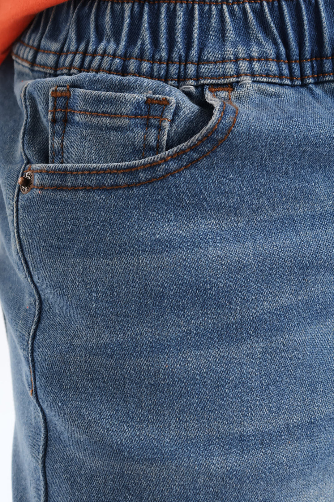 Mid Blue Cargo Jogger Jean - Blue