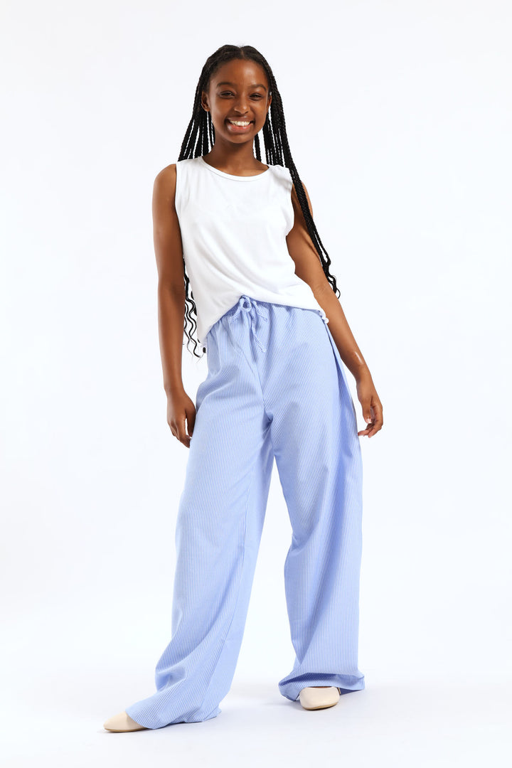 Girls Embroidered Bow Rib Vest - White