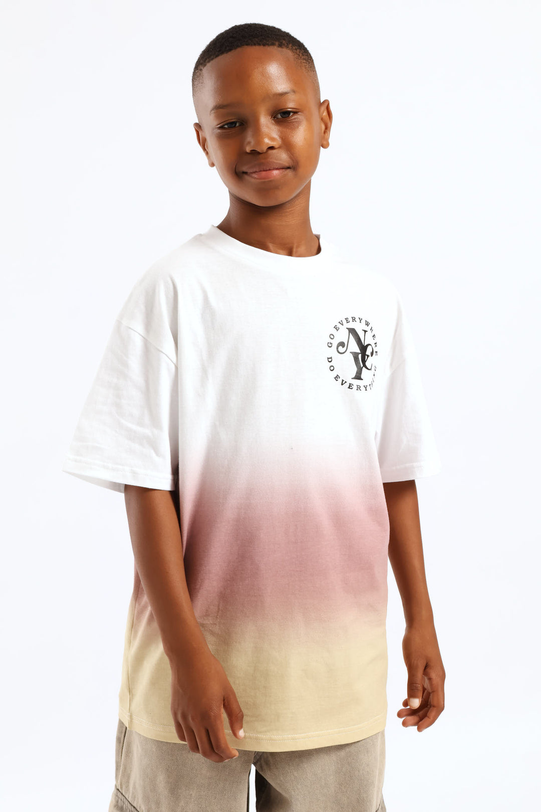 Red Ombre Oversized T-Shirt - Multi