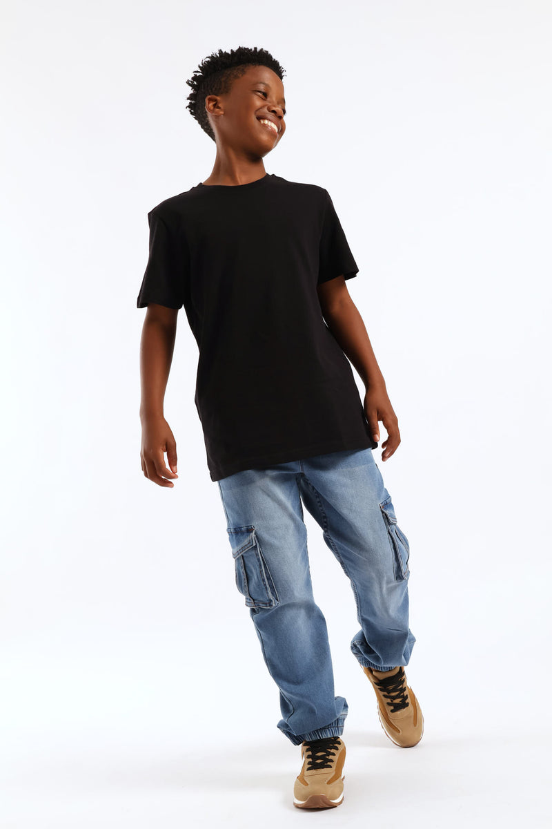 Boys Pique T-Shirt - Black