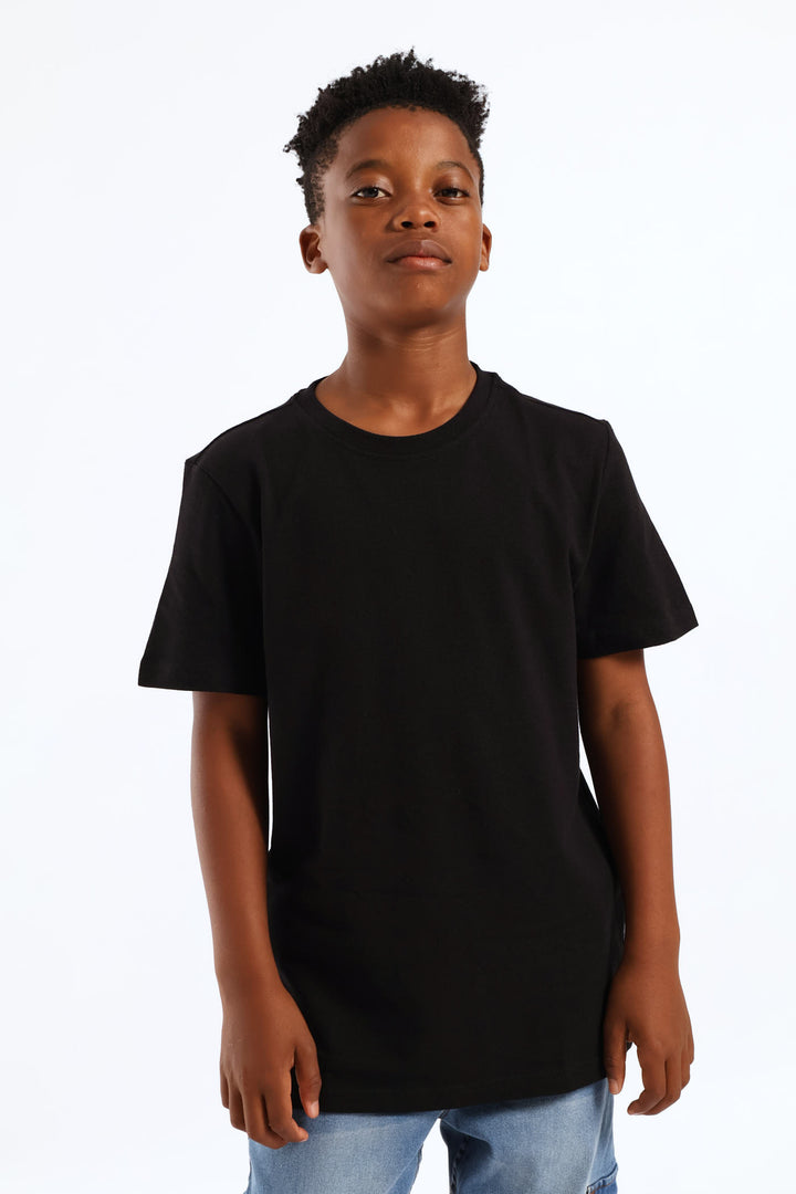 Boys Pique T-Shirt - Black