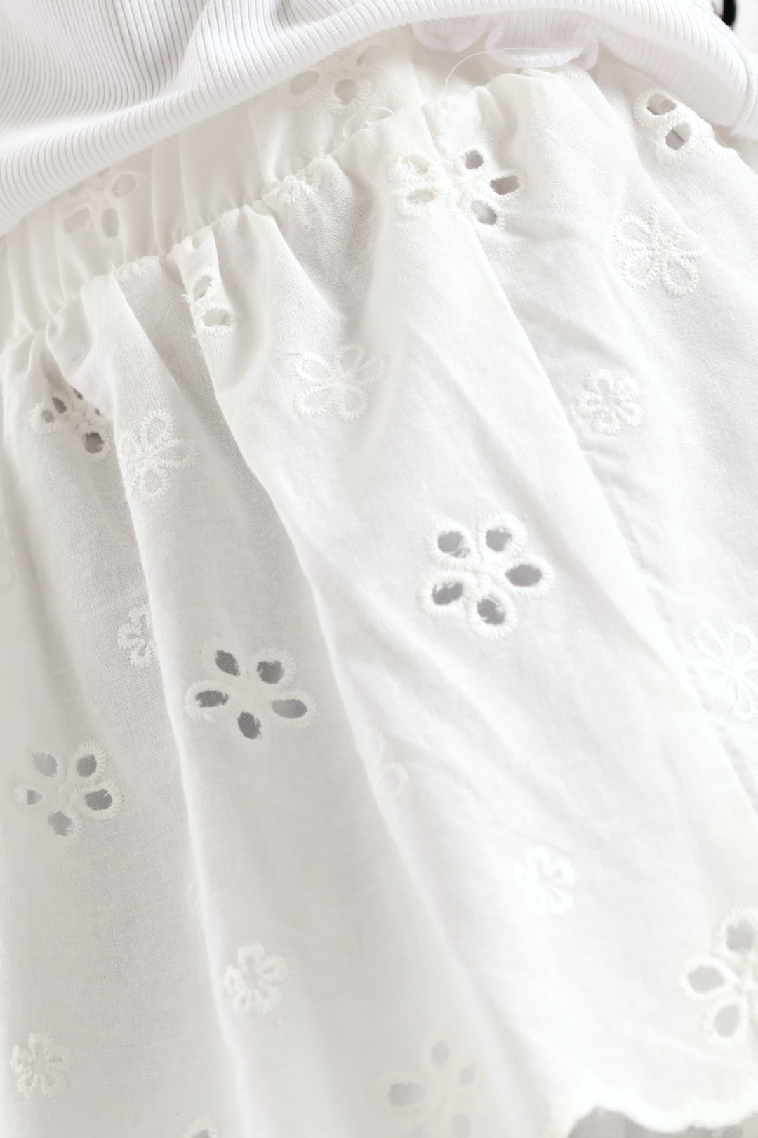 Girls Rara Anglaise Skirt - White