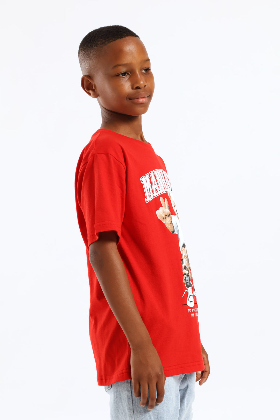 Boys Christmas Teddy Print T-Shirt - Red