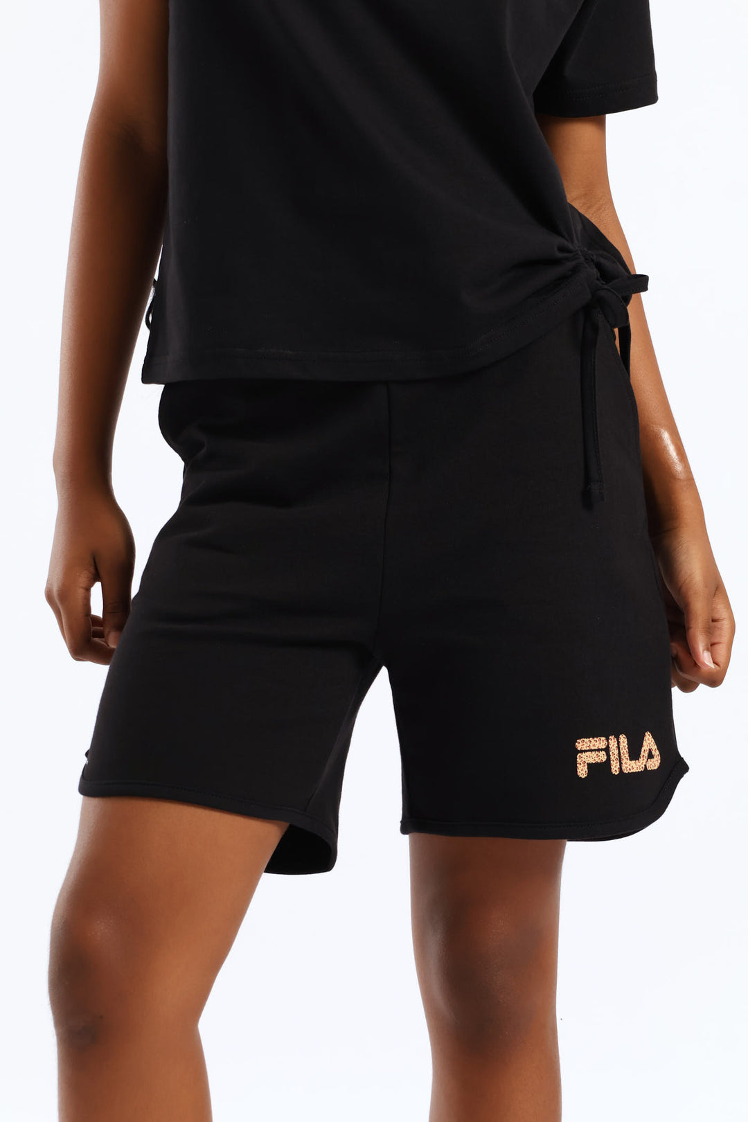 Girls Giulia Fleece Shorts - Black