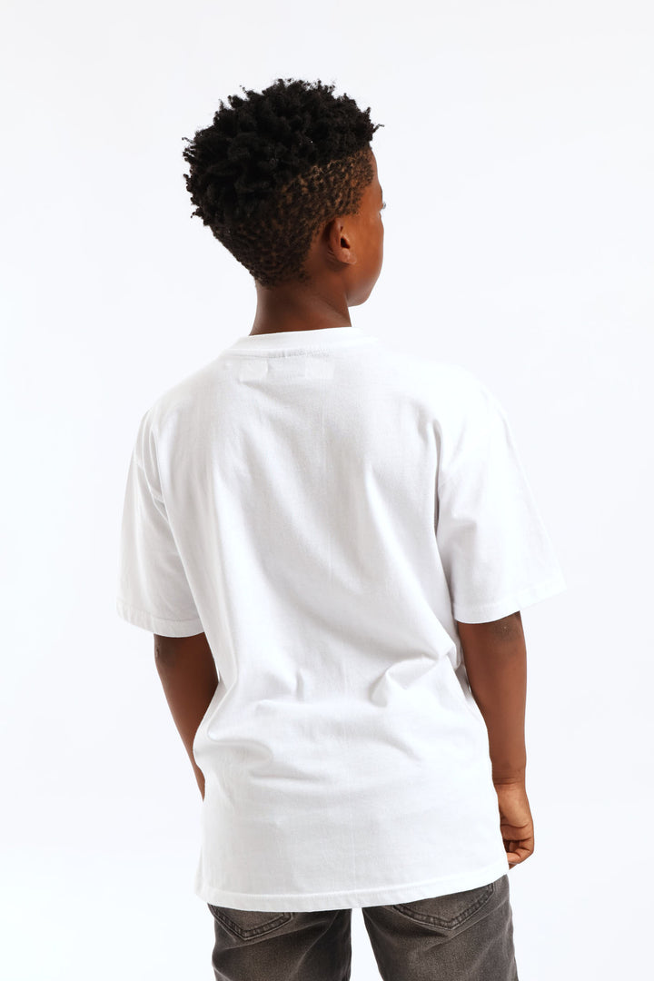 Boys High Density Believer Christmas Tee - White