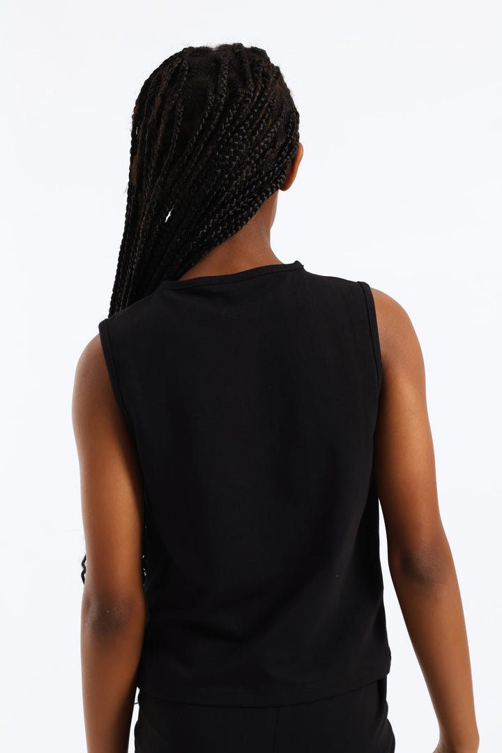 Girls Adele Vest - Black