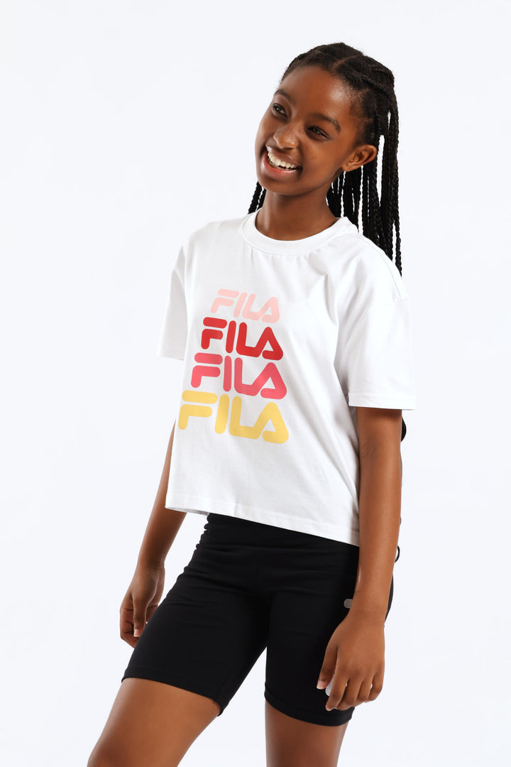 Girls Cianna Tee - White