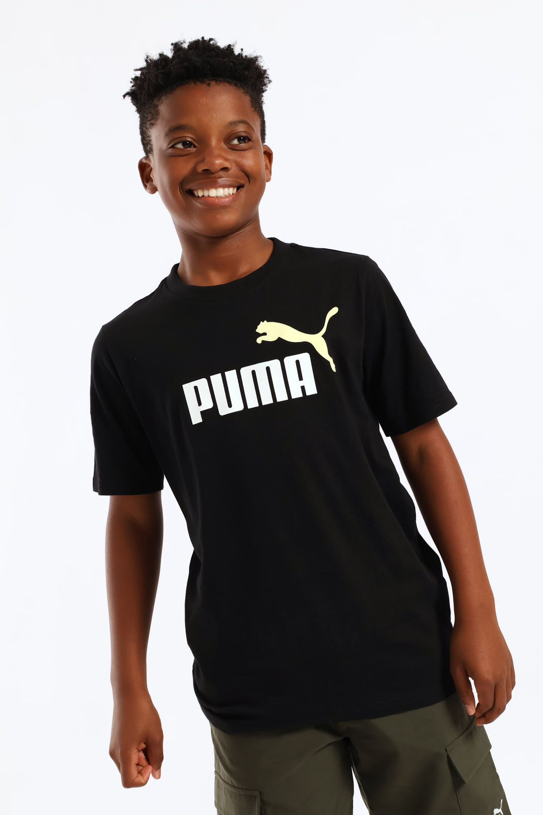 Boys Essential 2 Tone Tee - Black