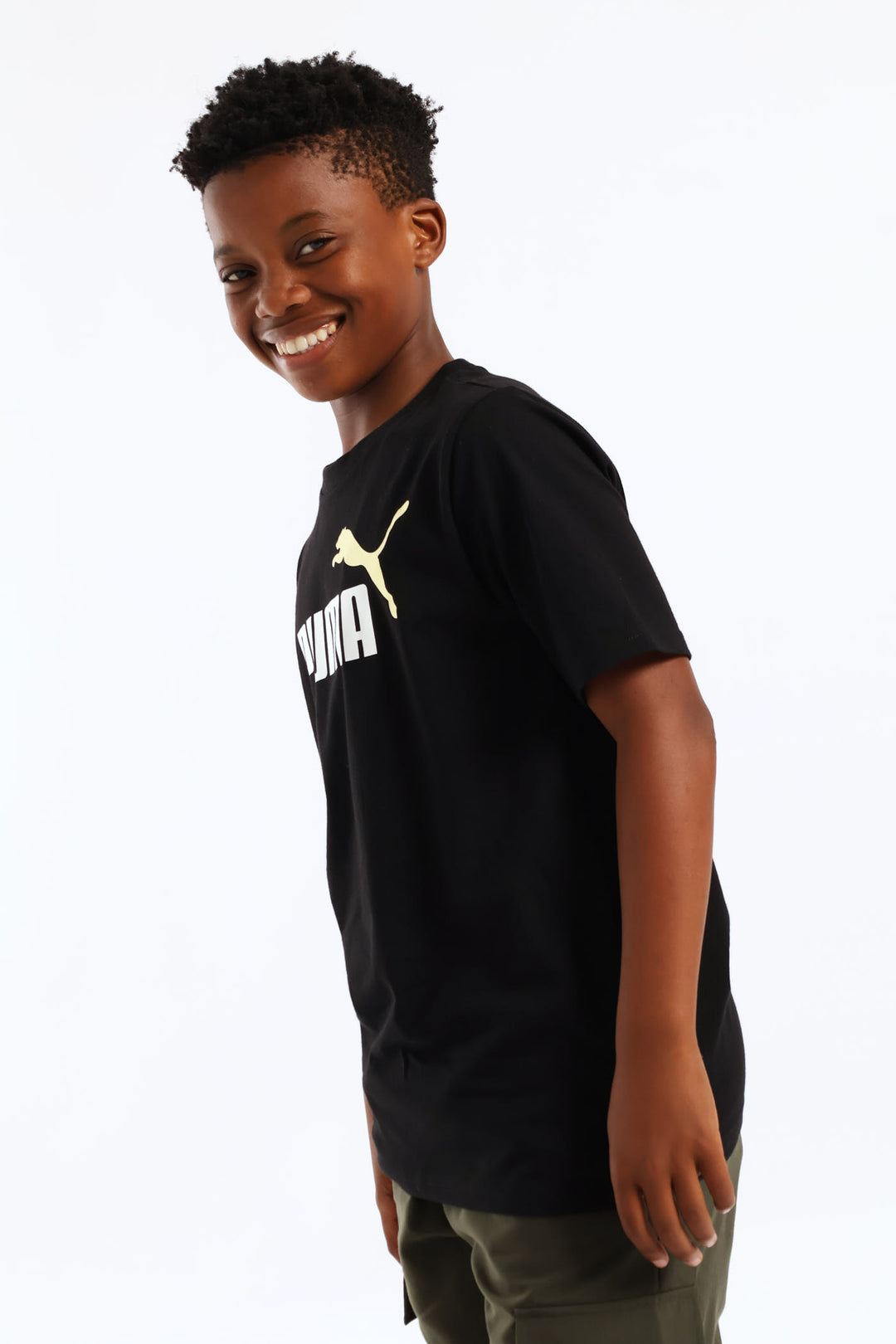 Boys Essential 2 Tone Tee - Black
