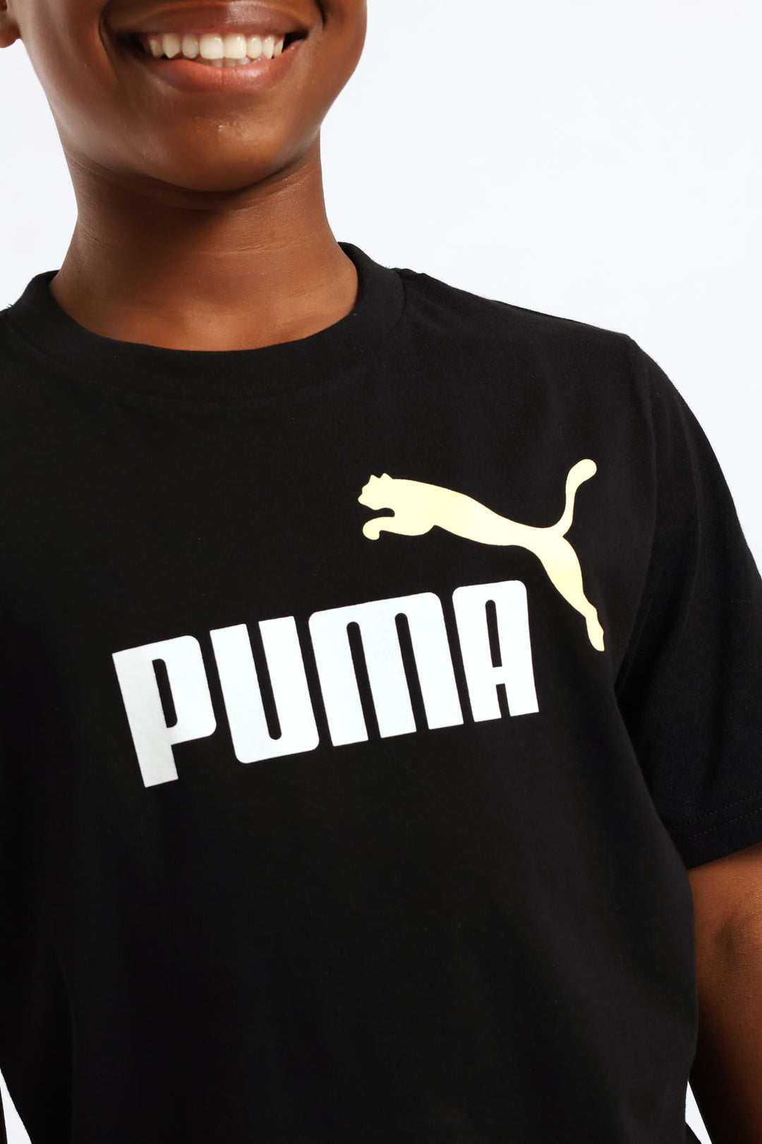 Boys Essential 2 Tone Tee - Black