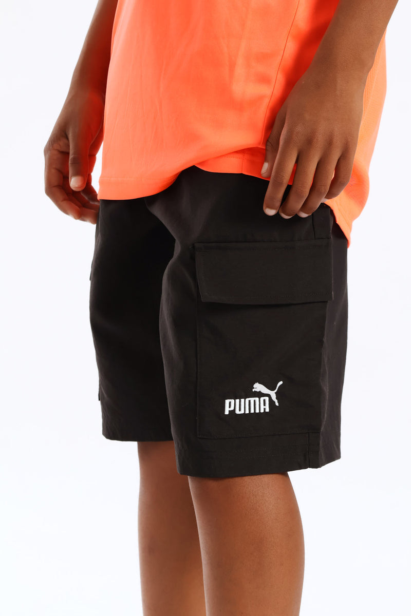 Boys Woven Cargo Short - Black