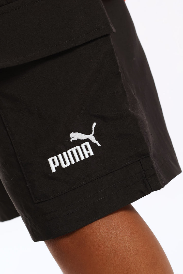 Boys Woven Cargo Short - Black