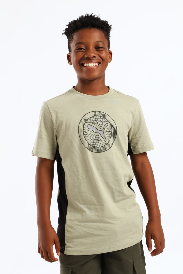 Boys Active Sports Tee - Army Green