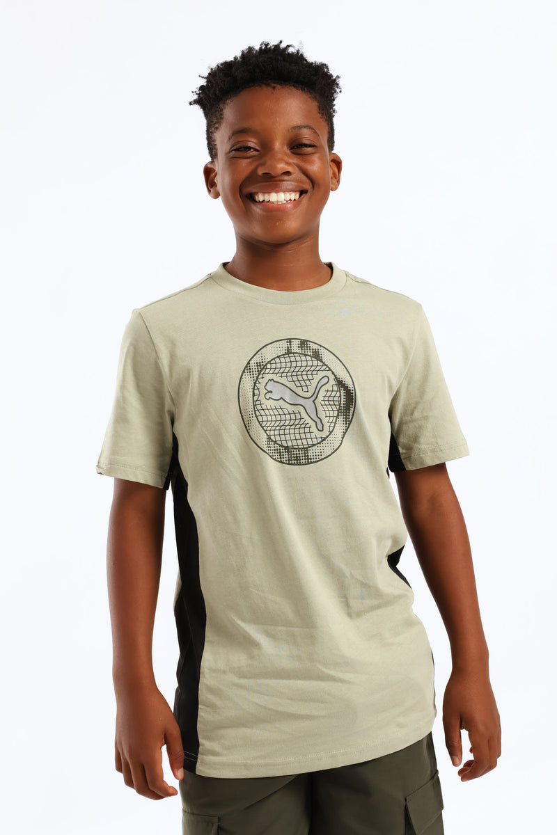 Boys Active Sports Tee - Army Green