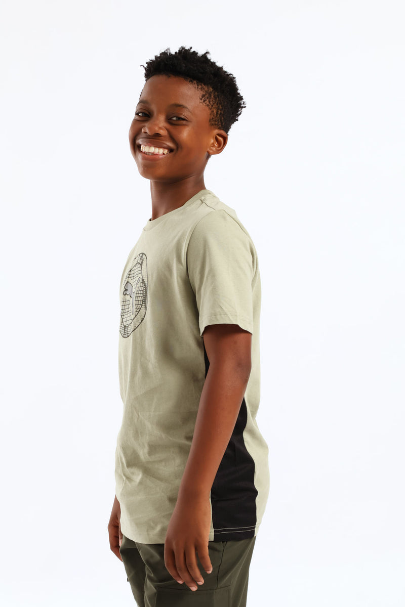 Boys Active Sports Tee - Army Green