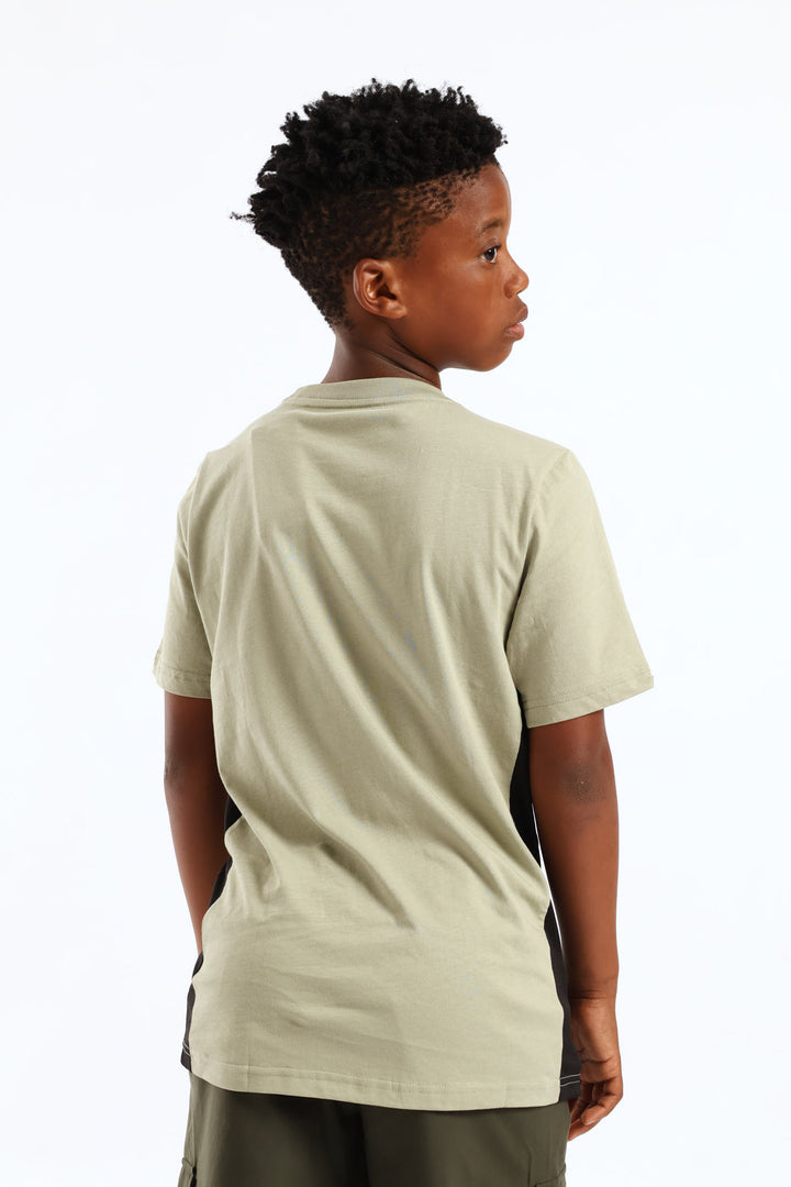 Boys Active Sports Tee - Army Green