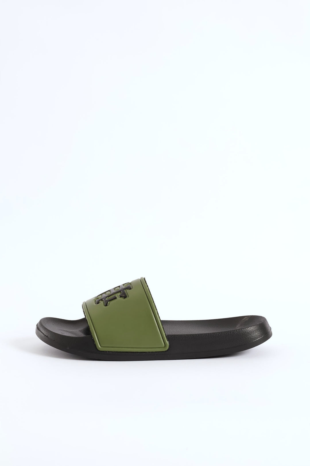 Embossed Brand On Upper Pool Slide - Olive