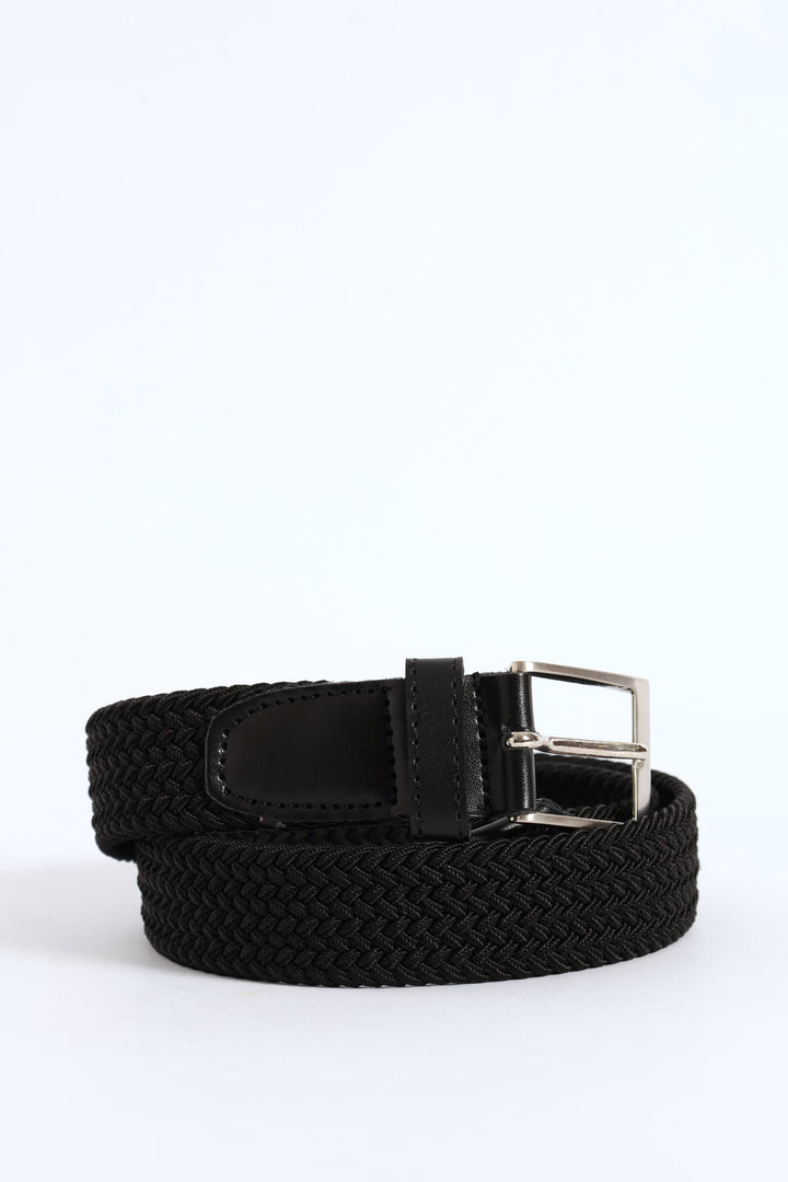Boys Elasticated Belt - Black