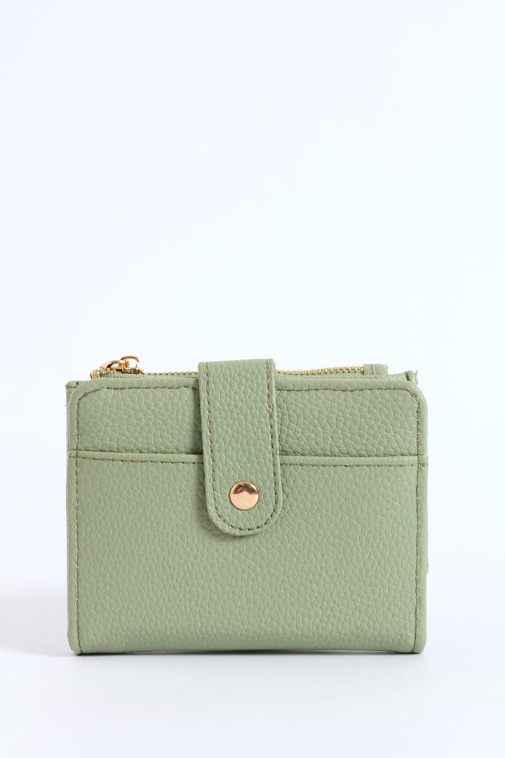 Flap Medium Bifold Purse - Green