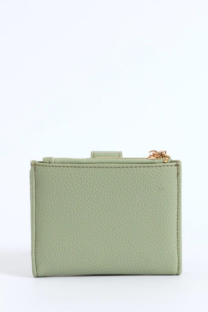 Flap Medium Bifold Purse - Green