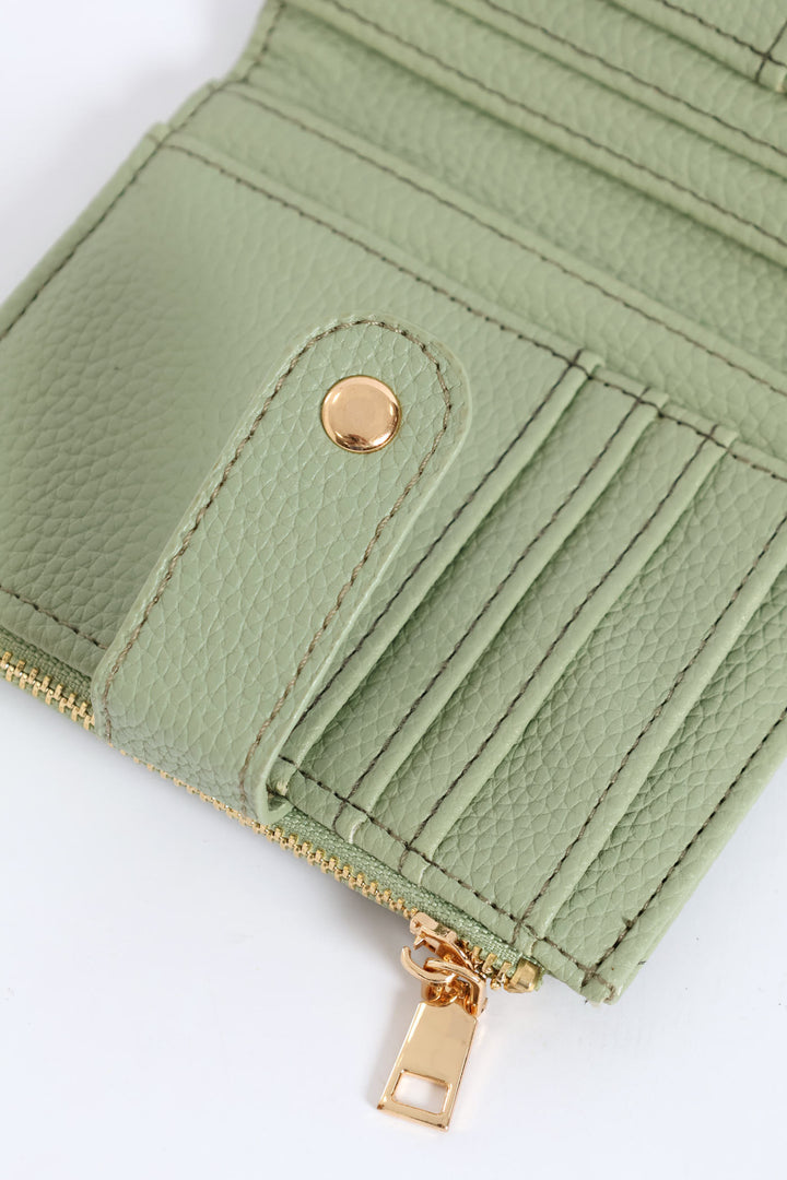 Flap Medium Bifold Purse - Green