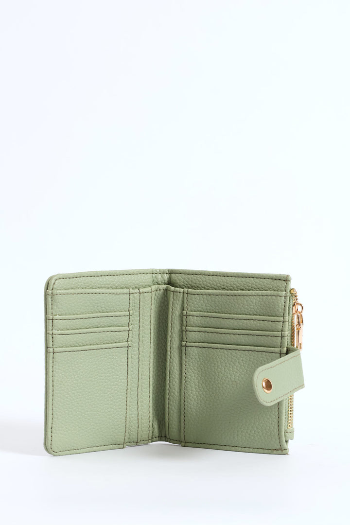 Flap Medium Bifold Purse - Green