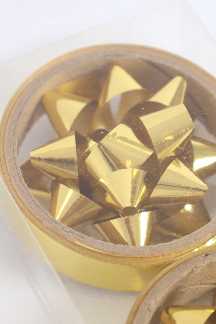 3 Pack Star (5cm) Ribbon (2cm) - Gold