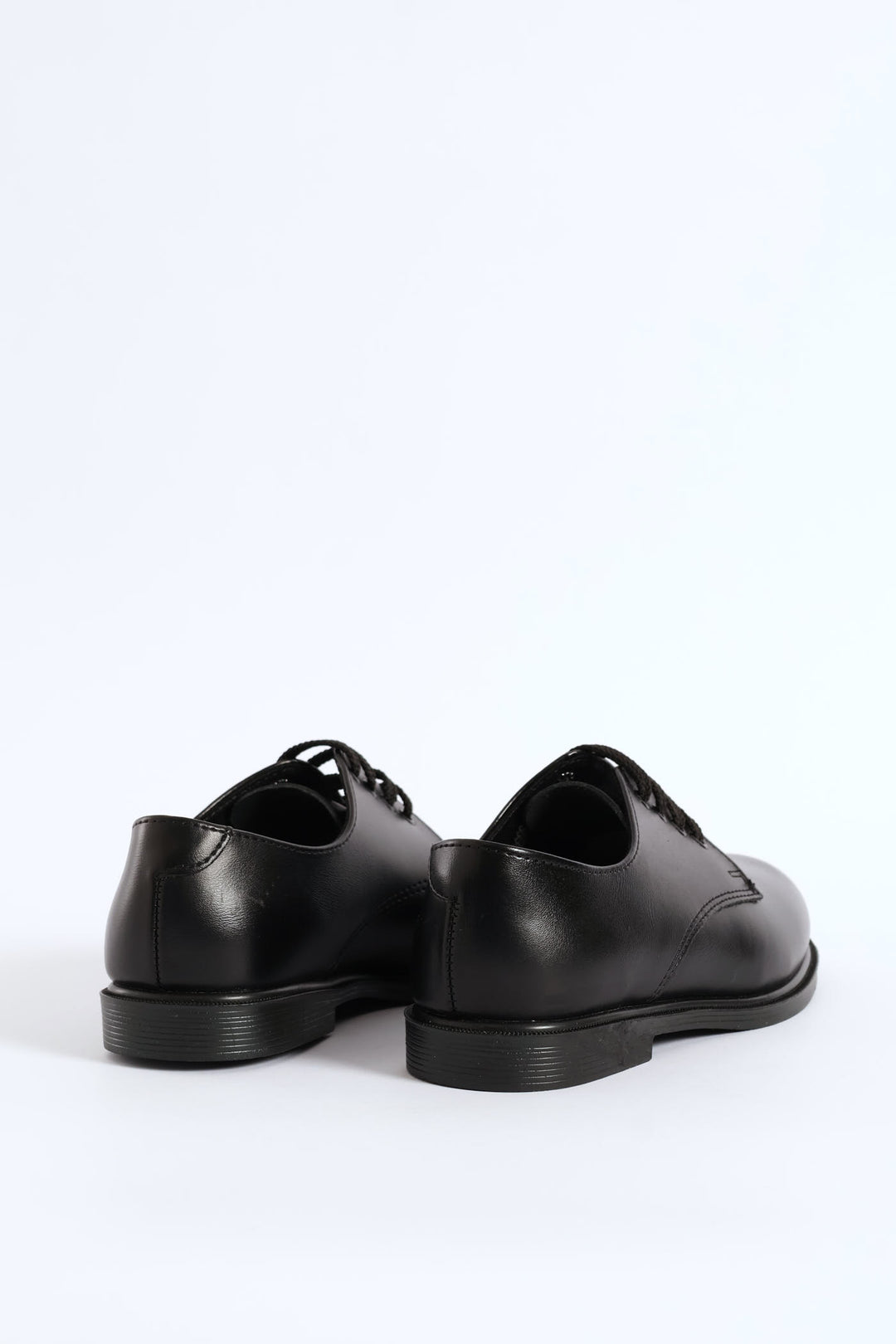 Leather Boys Lace-Up School Shoe - Black