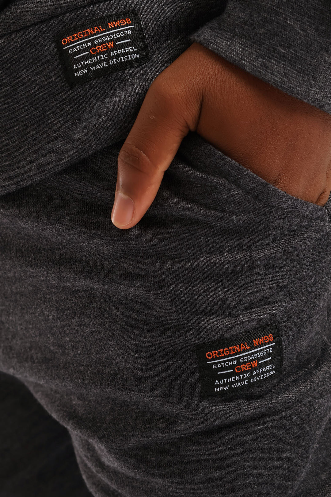 Boys Unbrushed Fleece Jogger - Charcoal Melange