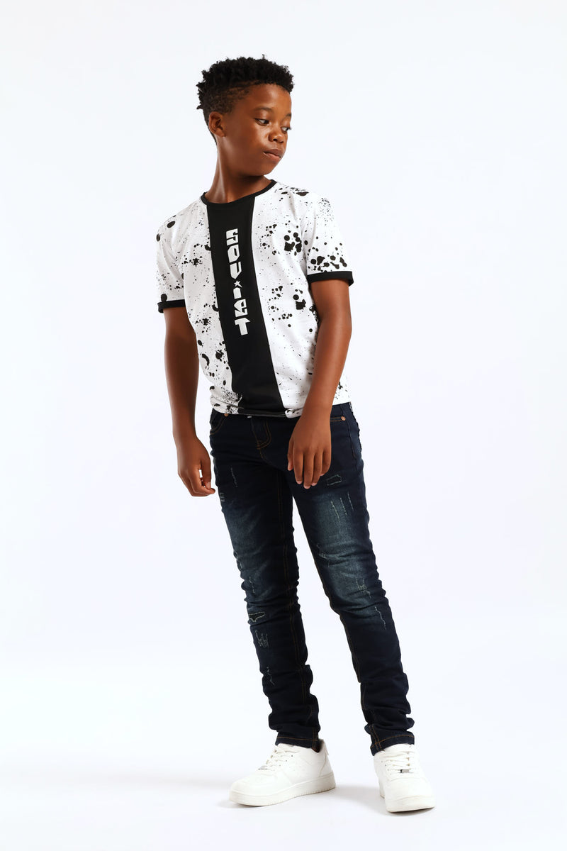 Boys Skill Print T-Shirt - White