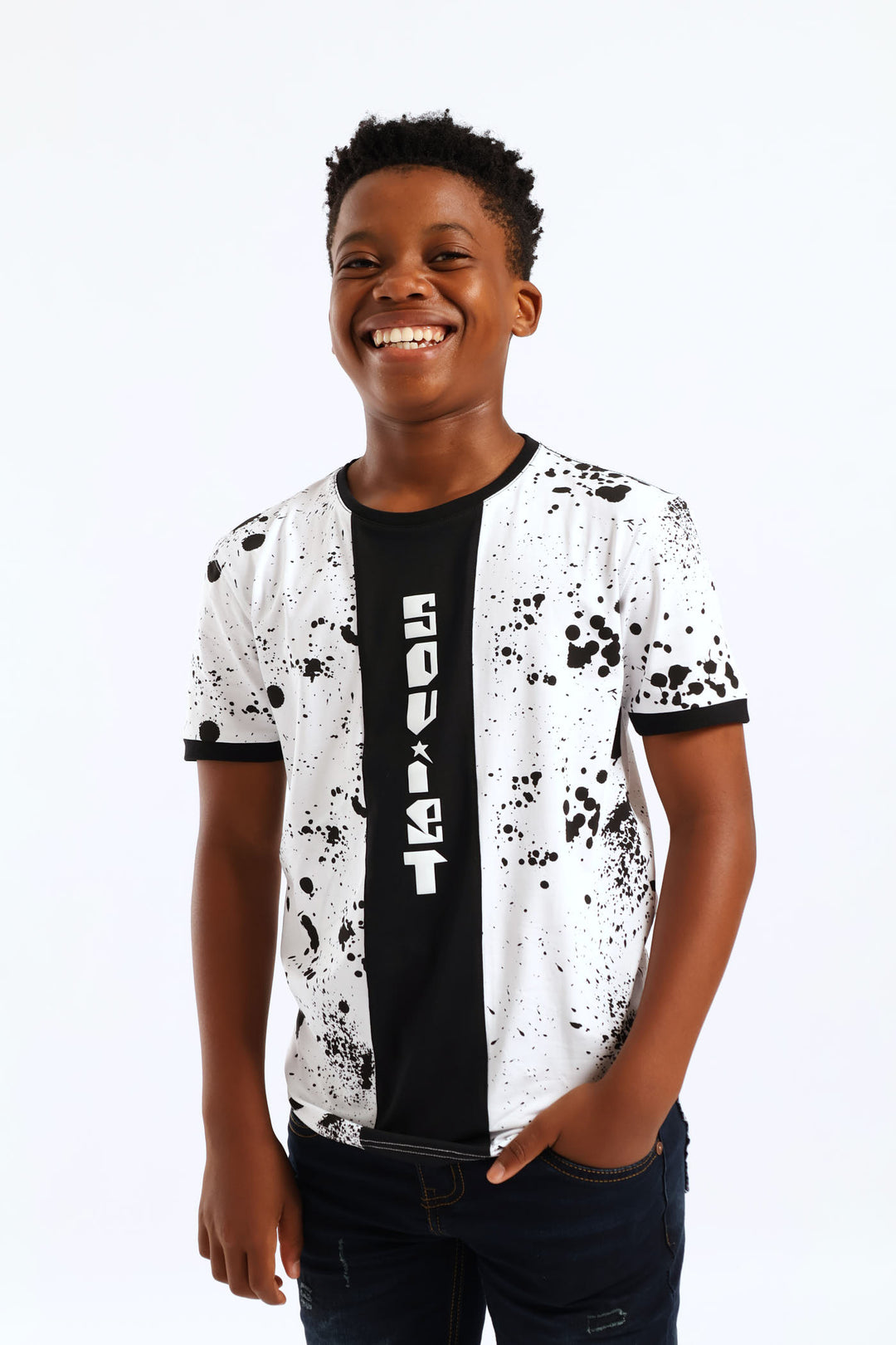 Boys Skill Print T-Shirt - White
