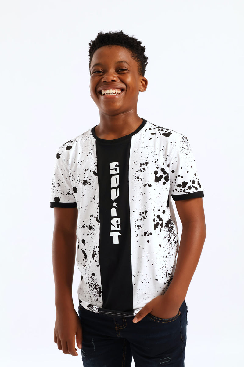 Boys Skill Print T-Shirt - White