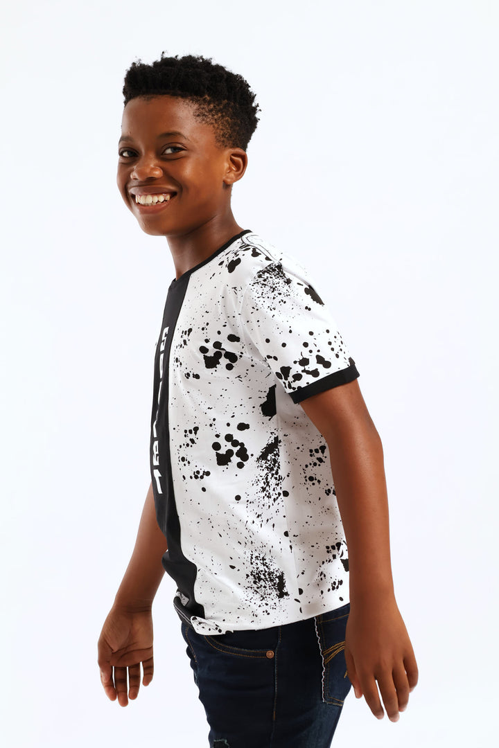 Boys Skill Print T-Shirt - White