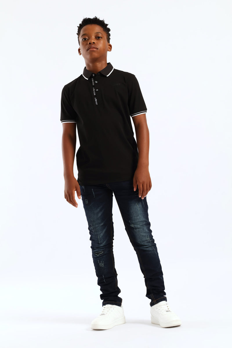 Boys Namor Golfer - Black