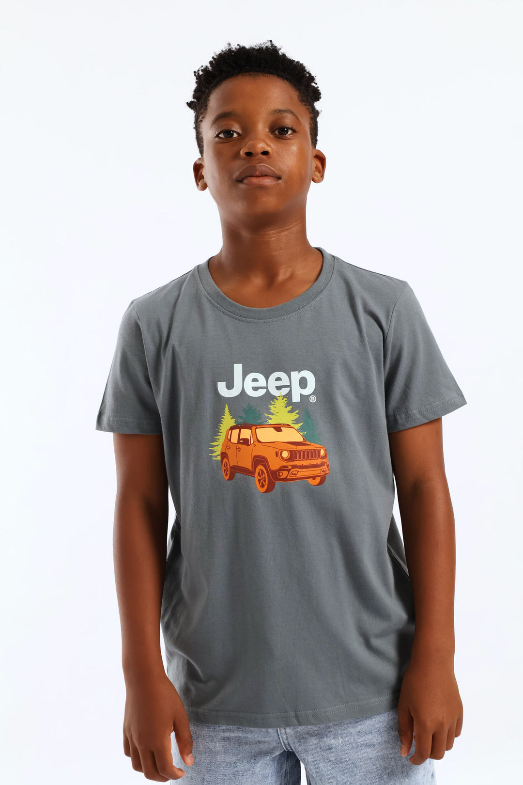 Pre-Boys Car Fashion Tee - Grey