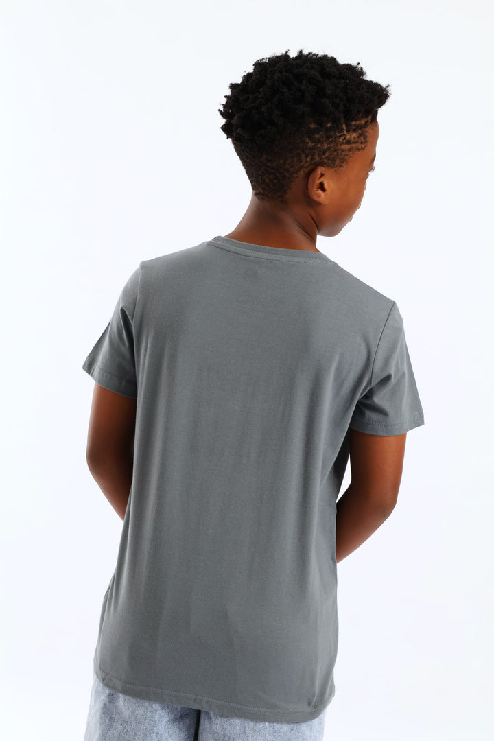 Pre-Boys Car Fashion Tee - Grey