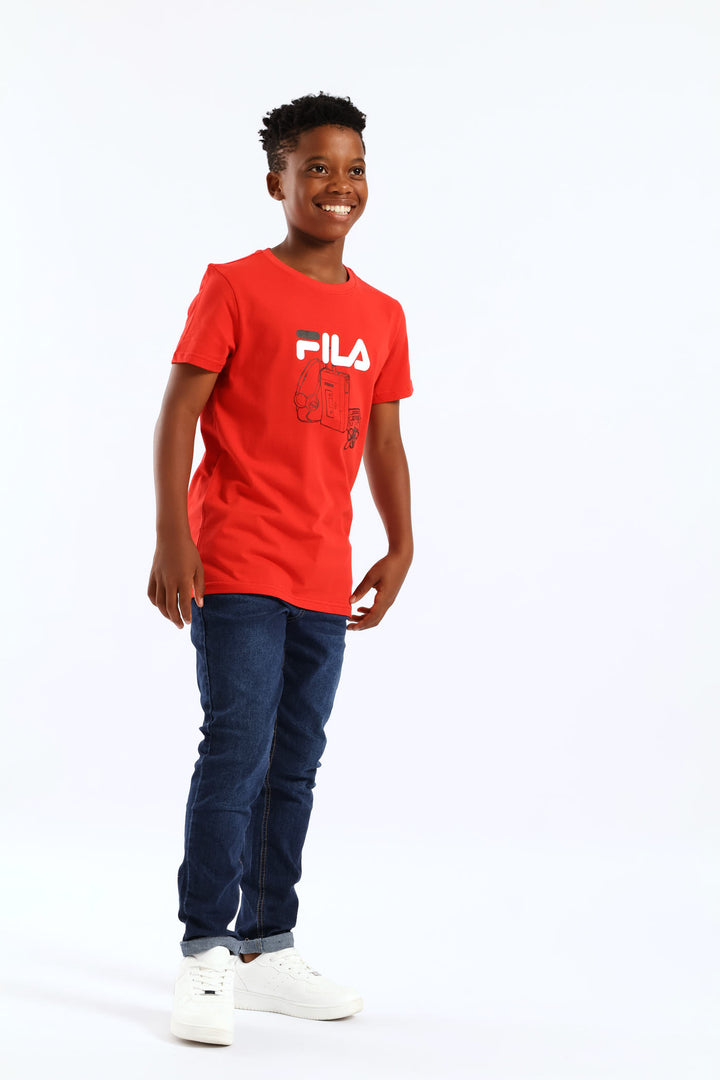 Boys Valerio T-Shirt - Red