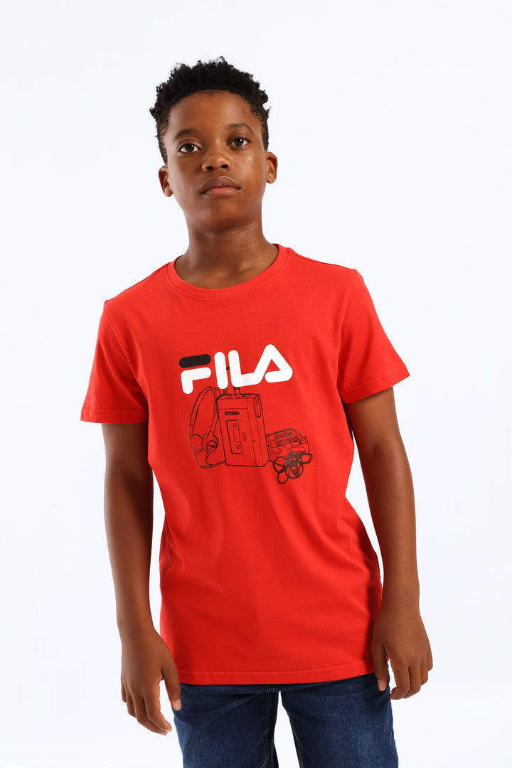 Boys Valerio T-Shirt - Red