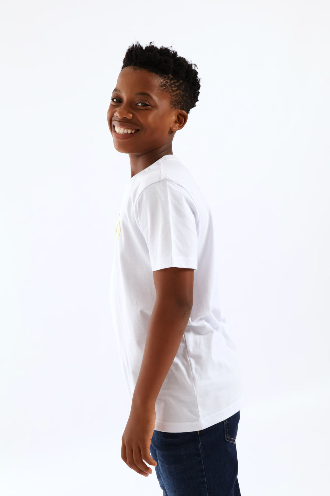 Boys Alistair Applique T-Shirt - White