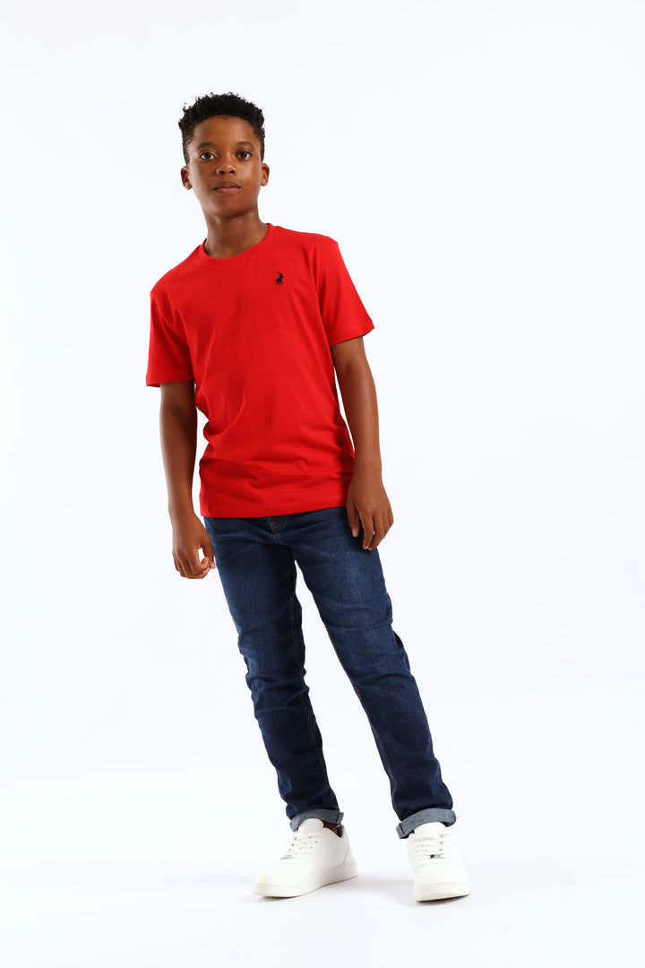 Boys Austin Classic T-Shirt - Red